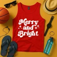 Merry And Bright Christmas Tank Top thumb 4