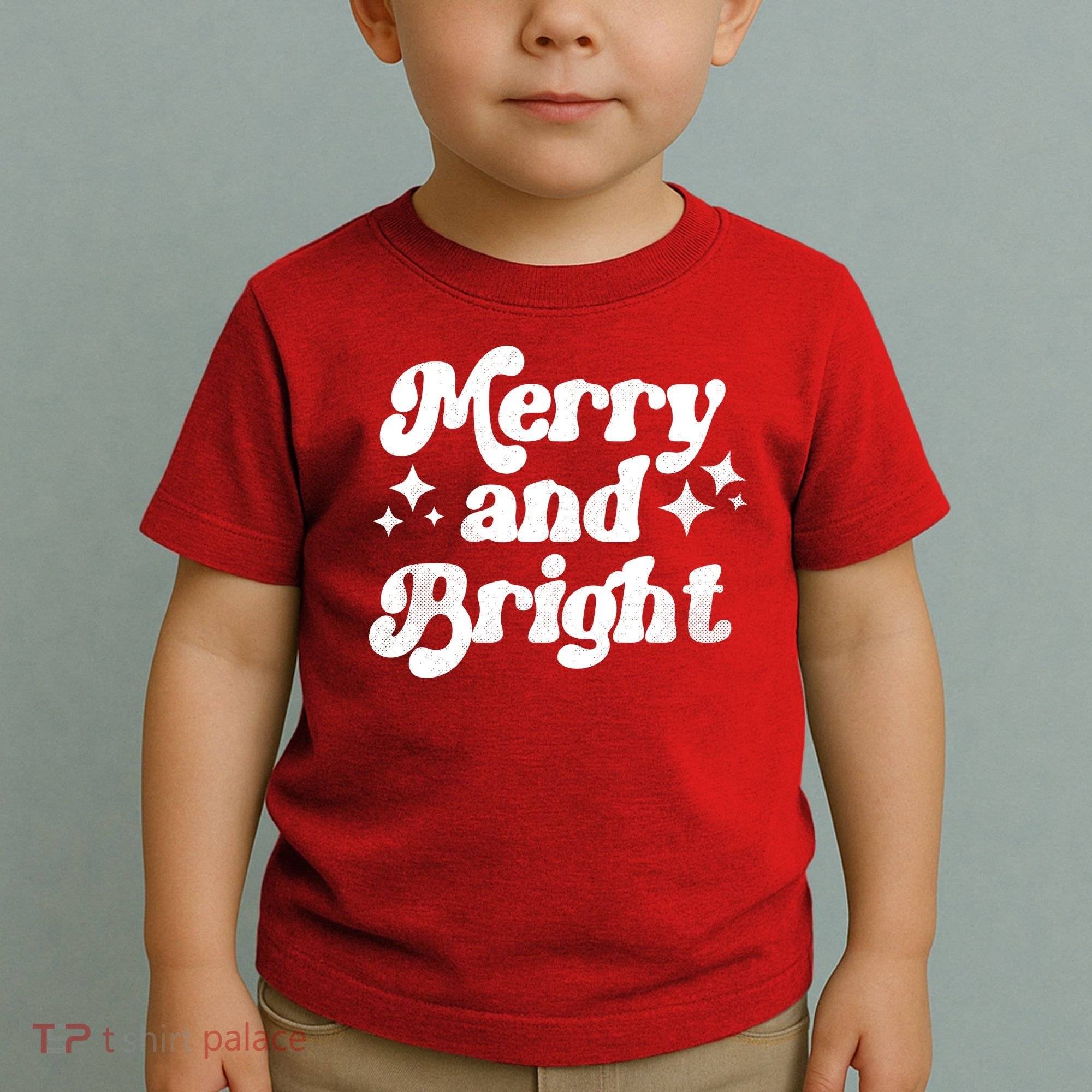 Merry And Bright Christmas Toddler T-Shirt