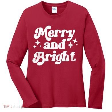 Merry And Bright Christmas Women's Long Sleeve Shirt