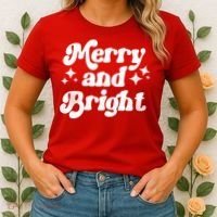 Merry And Bright Christmas Women's T-Shirt thumb 2