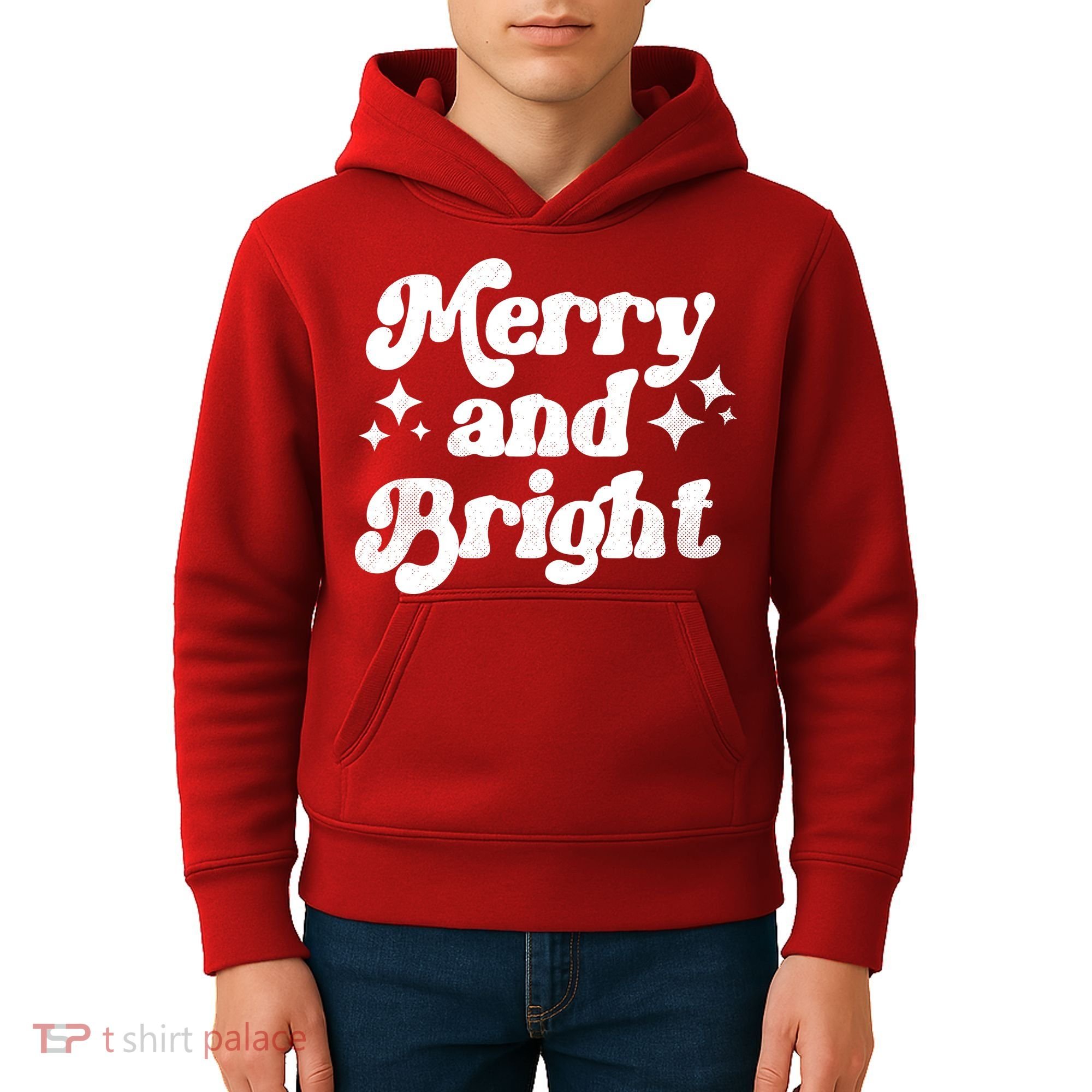 Merry And Bright Christmas Kids Hoodie