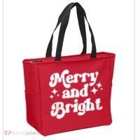 Merry And Bright Christmas Tote Bag thumb 2