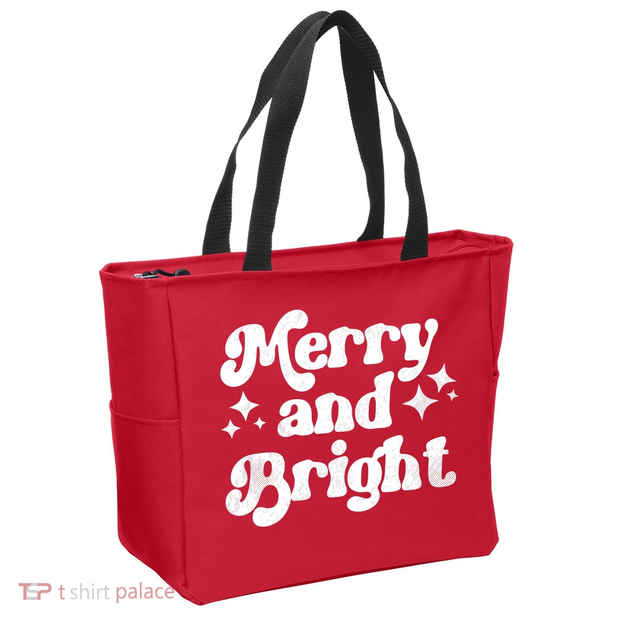 Merry And Bright Christmas Tote Bag