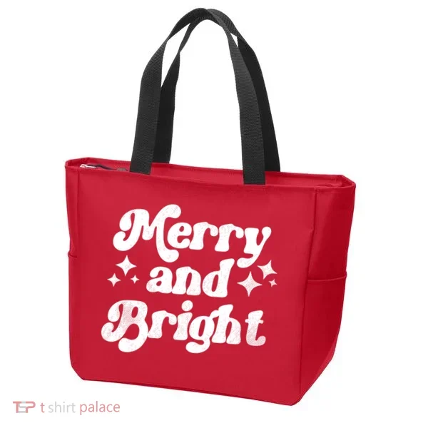 Merry And Bright Christmas Tote Bag