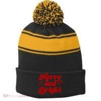 Merry And Bright Stripe Pom Pom Beanie thumb 0