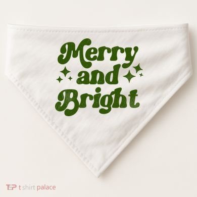Merry And Bright USA-Made Doggie Bandana