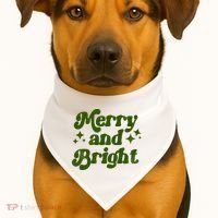 Merry And Bright USA-Made Doggie Bandana thumb 1
