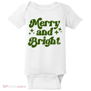 Merry And Bright Baby Bodysuit