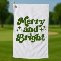 Merry And Bright Golf Towel thumb 1