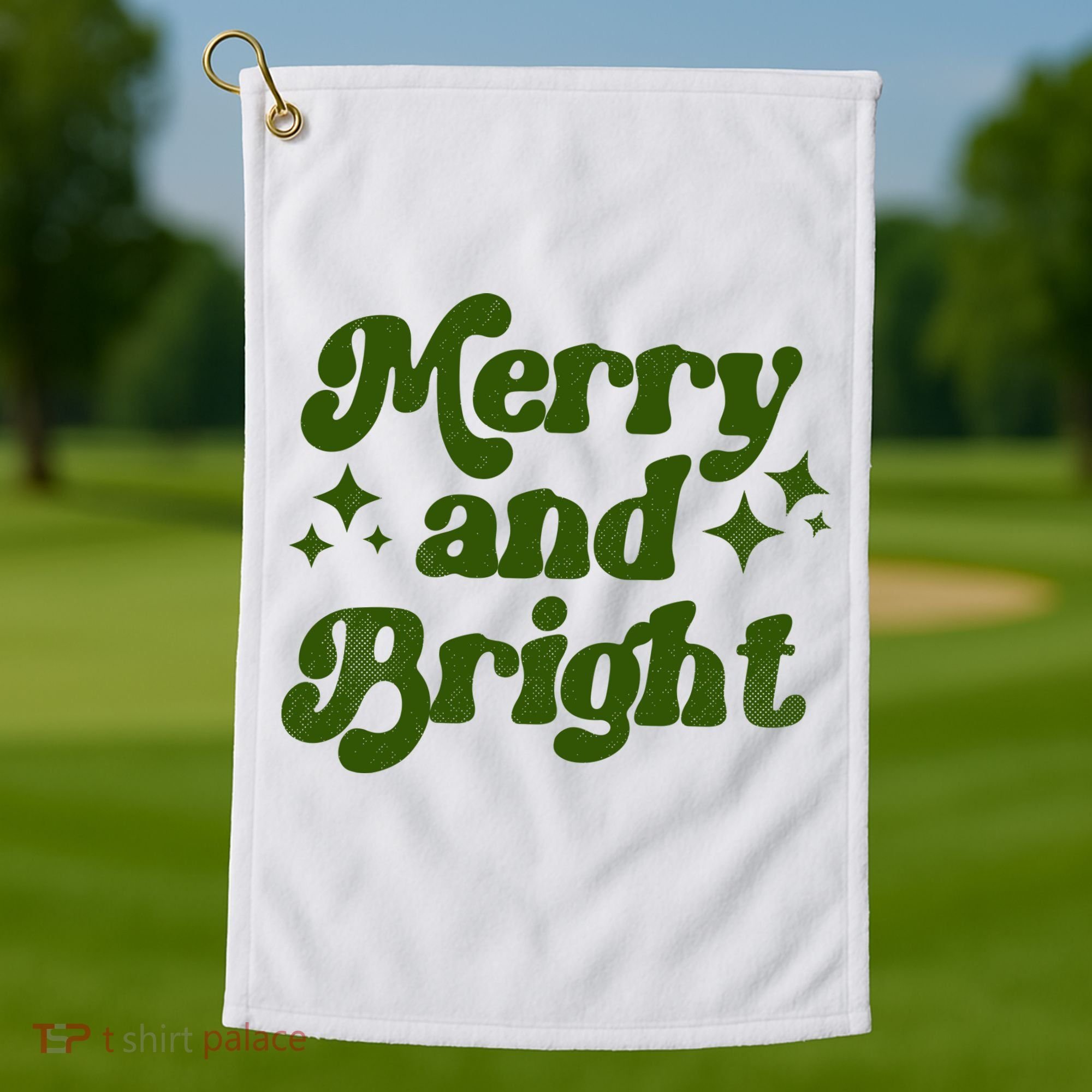 Merry And Bright Golf Towel