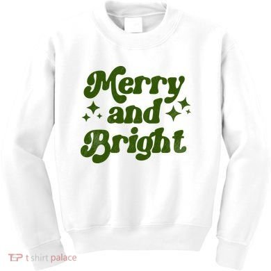 Merry And Bright Kids Sweatshirt