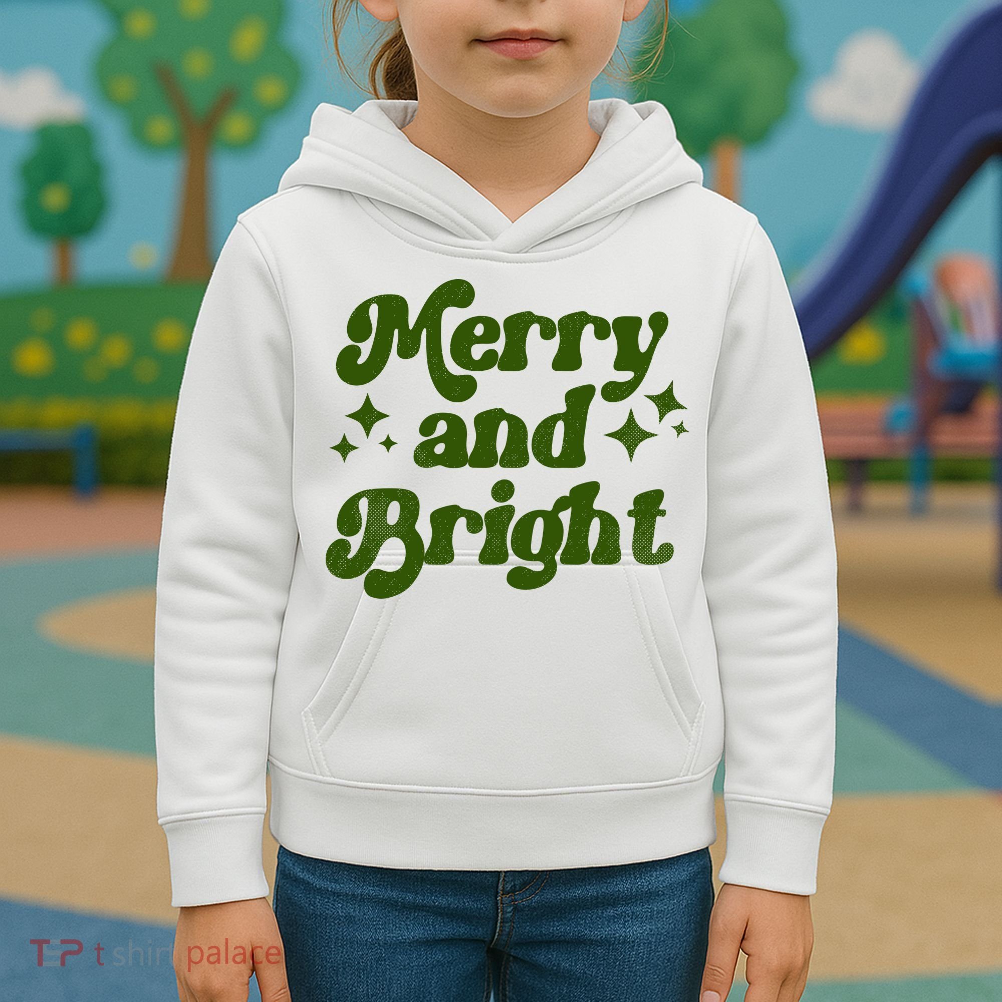 Merry And Bright Kids Hoodie