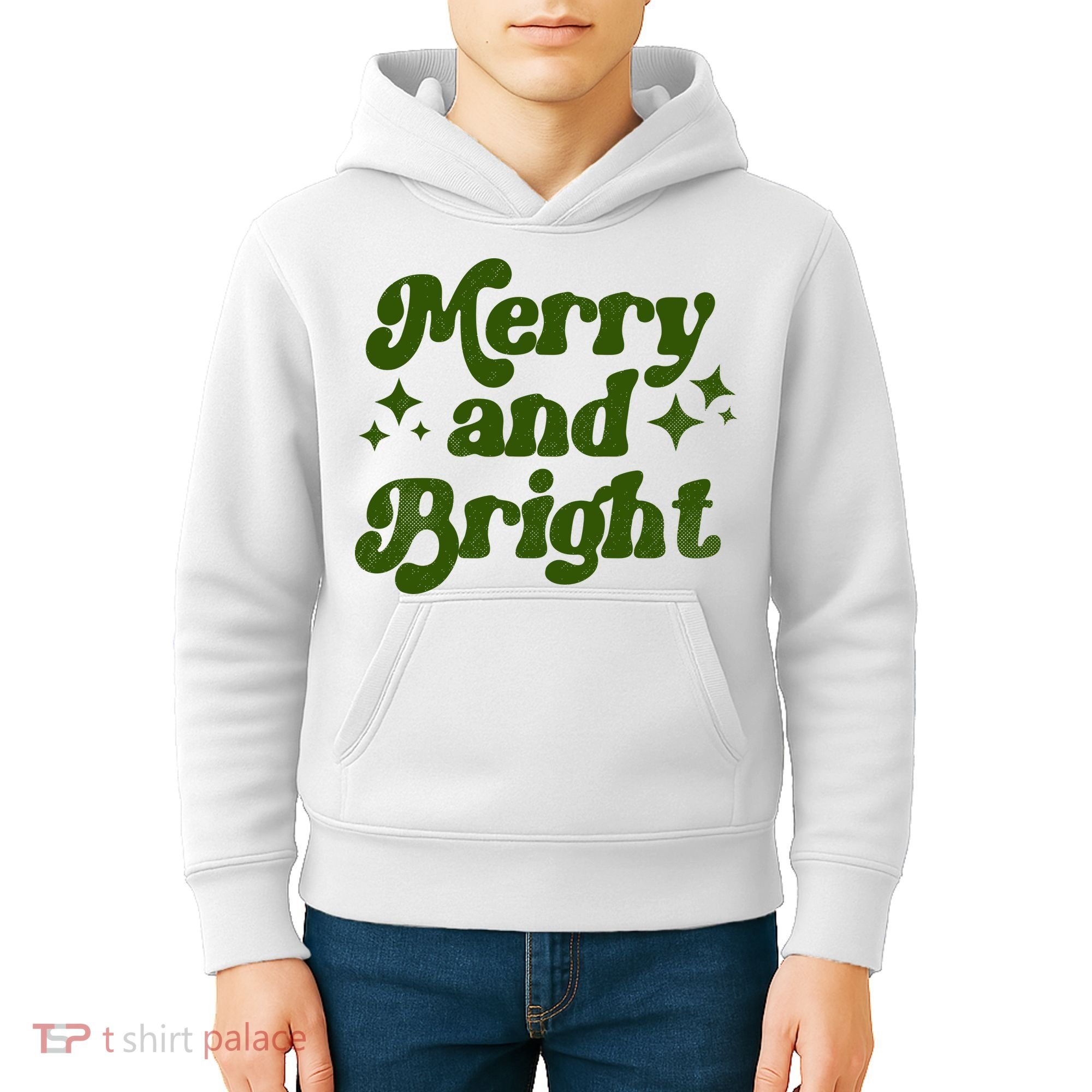 Merry And Bright Kids Hoodie
