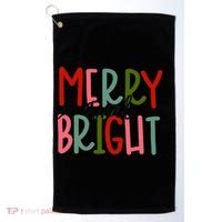 Merry And Bright Family Christmas Golf Towel thumb 0
