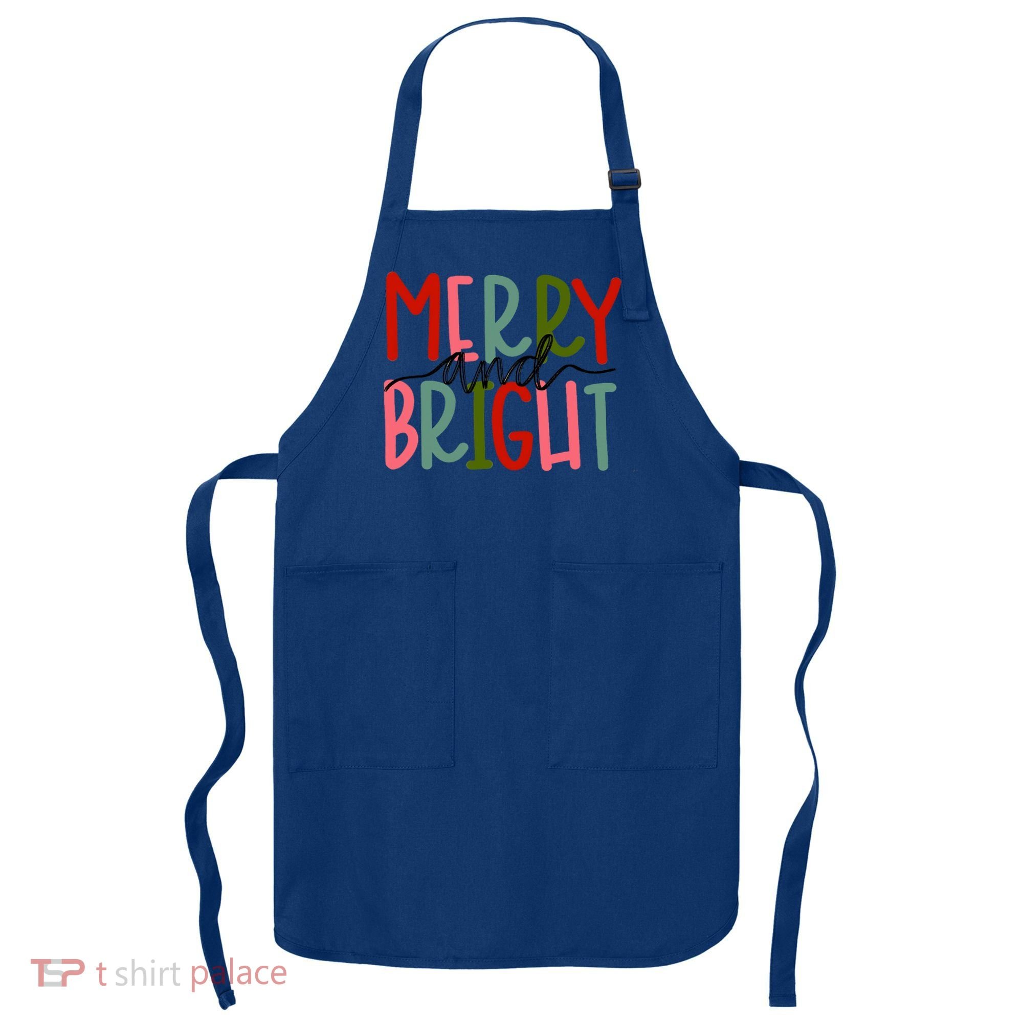 Merry And Bright Family Christmas Apron