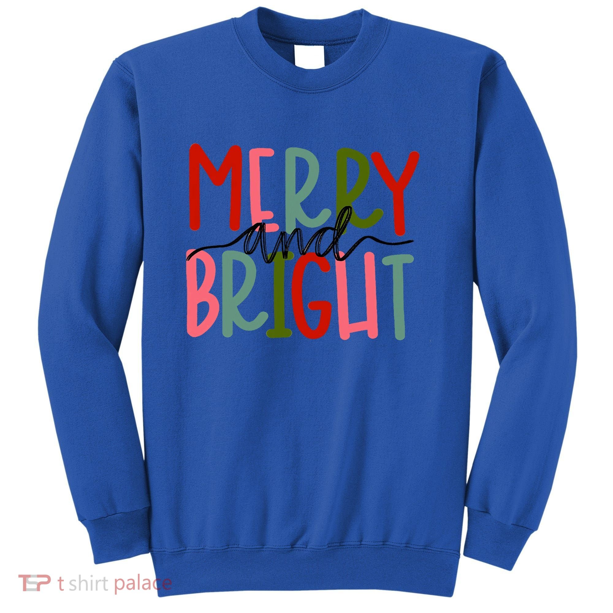 Merry And Bright Family Christmas Sweatshirt