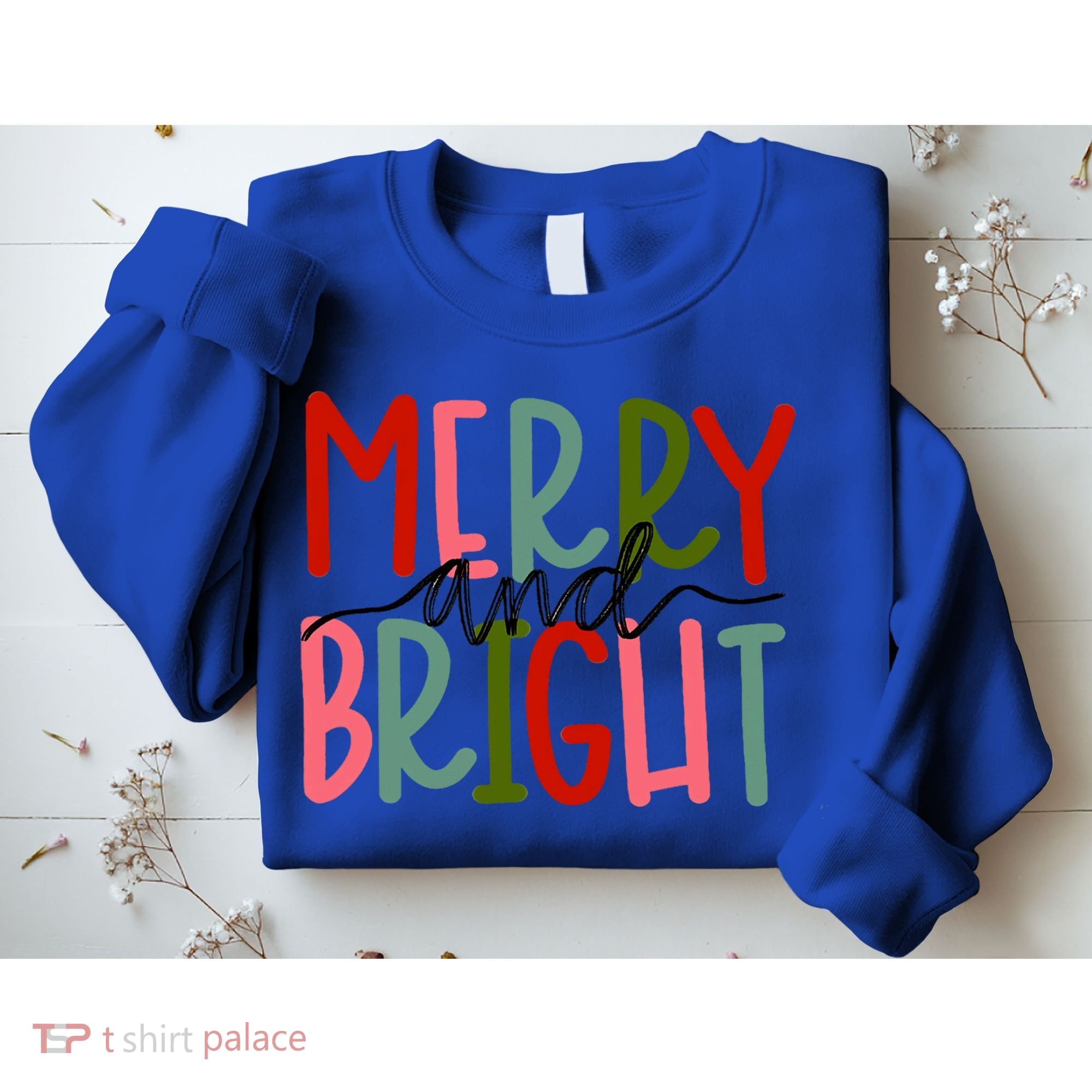 Merry And Bright Family Christmas Sweatshirt