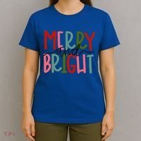 Merry And Bright Family Christmas T-Shirt thumb 4