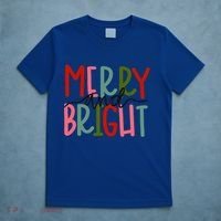Merry And Bright Family Christmas T-Shirt thumb 5