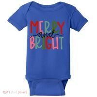 Merry And Bright Family Christmas Baby Bodysuit thumb 0
