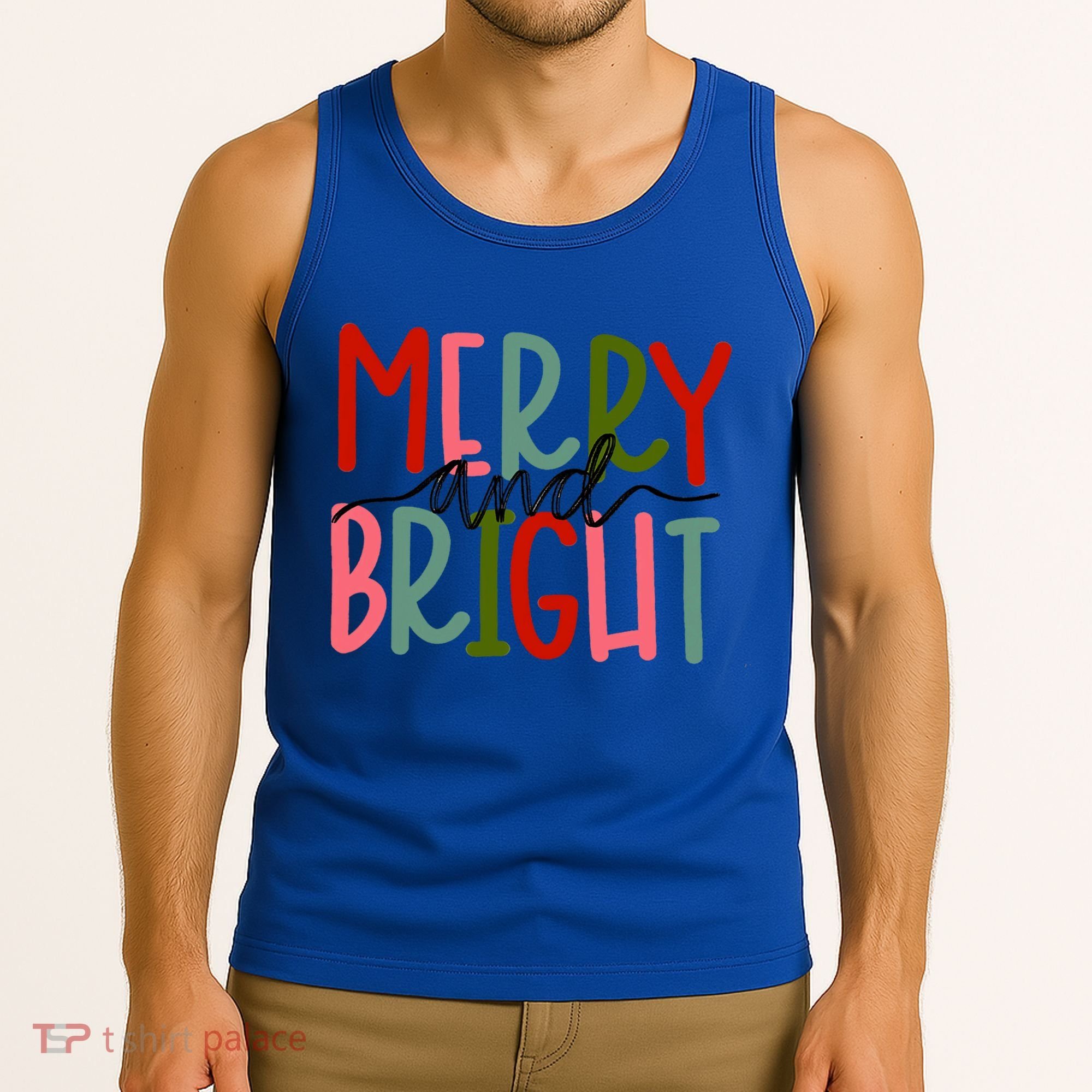 Merry And Bright Family Christmas Tank Top