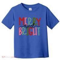 Merry And Bright Family Christmas Toddler T-Shirt thumb 0