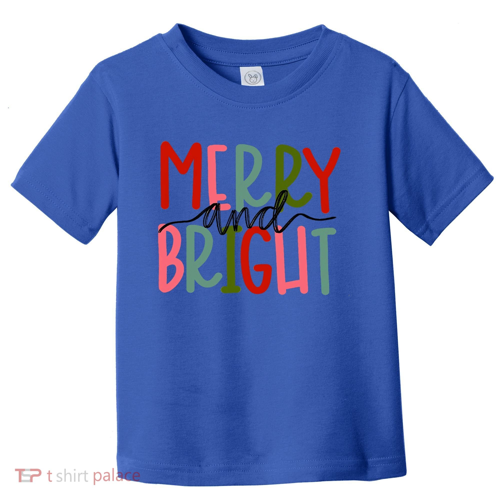 Merry And Bright Family Christmas Toddler T-Shirt