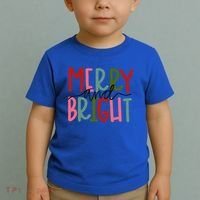Merry And Bright Family Christmas Toddler T-Shirt thumb 2