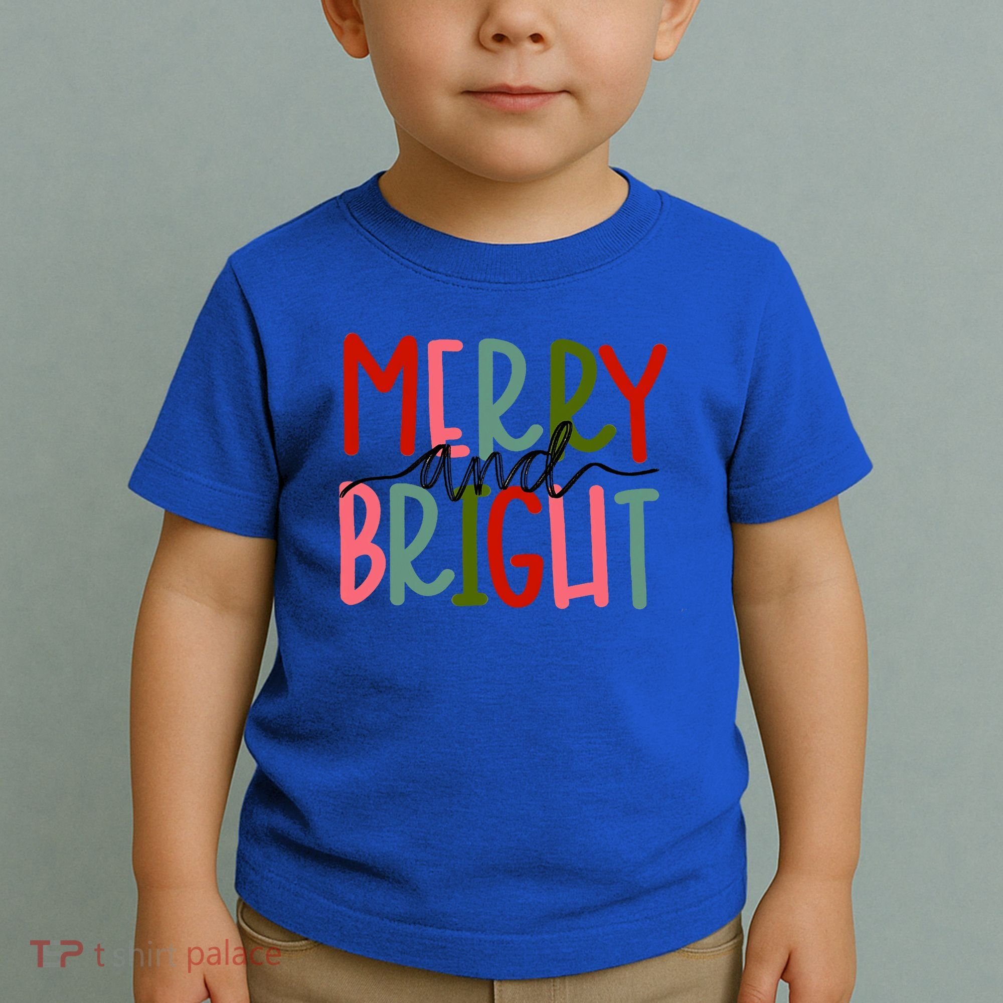 Merry And Bright Family Christmas Toddler T-Shirt