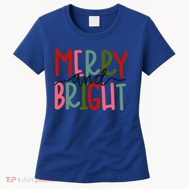 Merry And Bright Family Christmas Women's T-Shirt