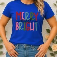 Merry And Bright Family Christmas Women's T-Shirt thumb 2