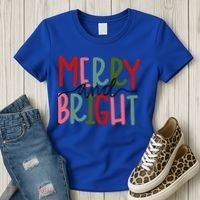 Merry And Bright Family Christmas Women's T-Shirt thumb 3