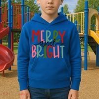 Merry And Bright Family Christmas Kids Hoodie thumb 2