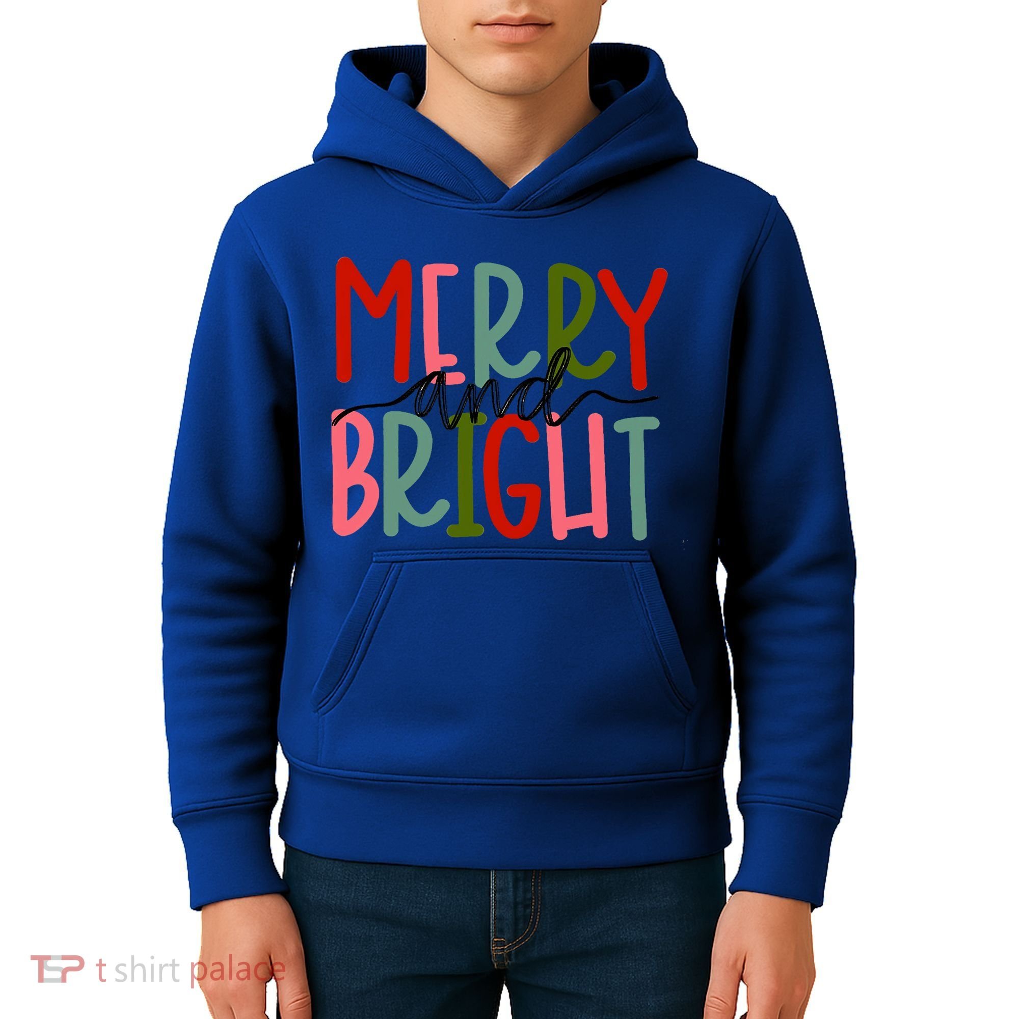 Merry And Bright Family Christmas Kids Hoodie