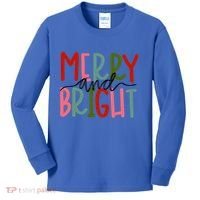 Merry And Bright Family Christmas Kids Long Sleeve Shirt thumb 0
