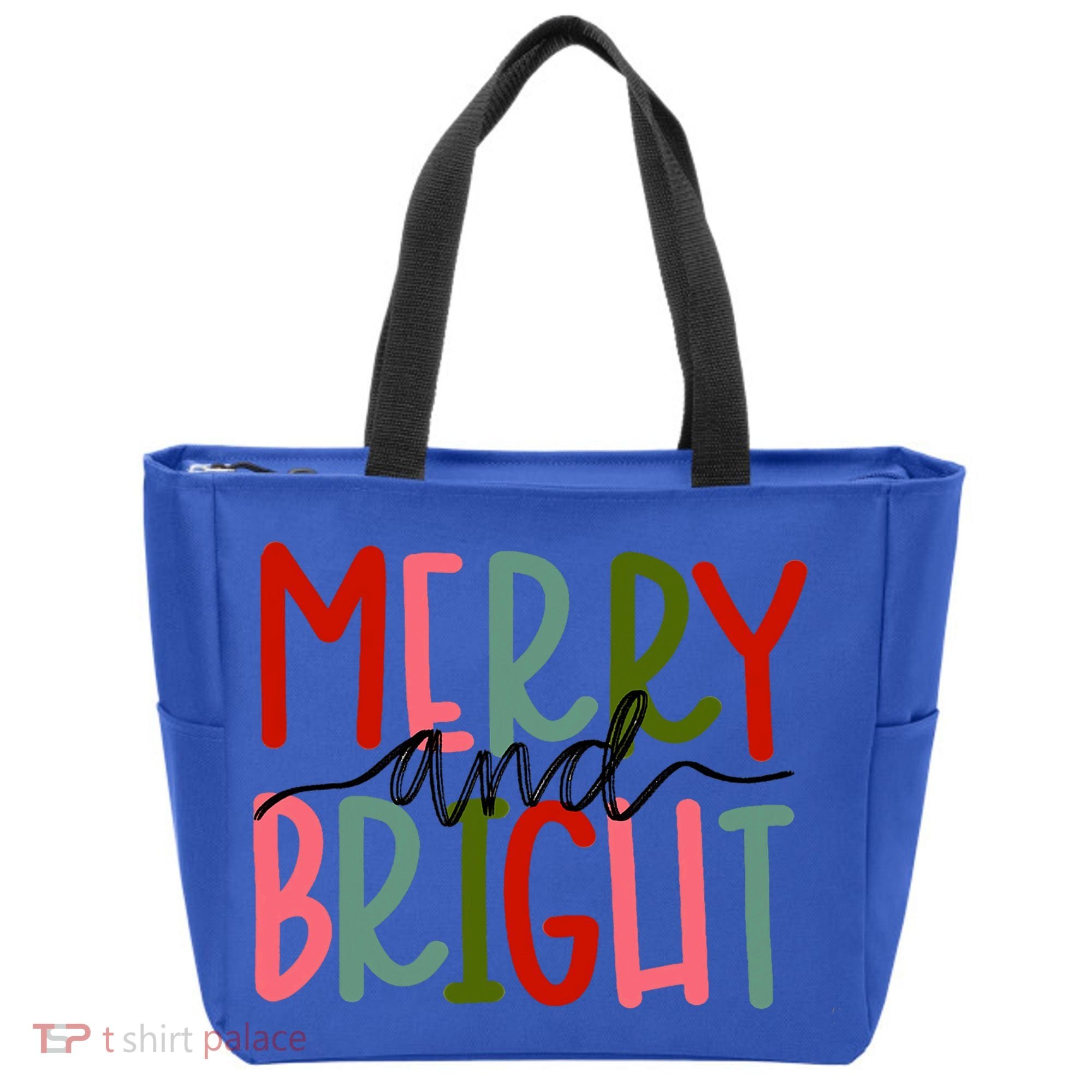 Merry And Bright Family Christmas Tote Bag