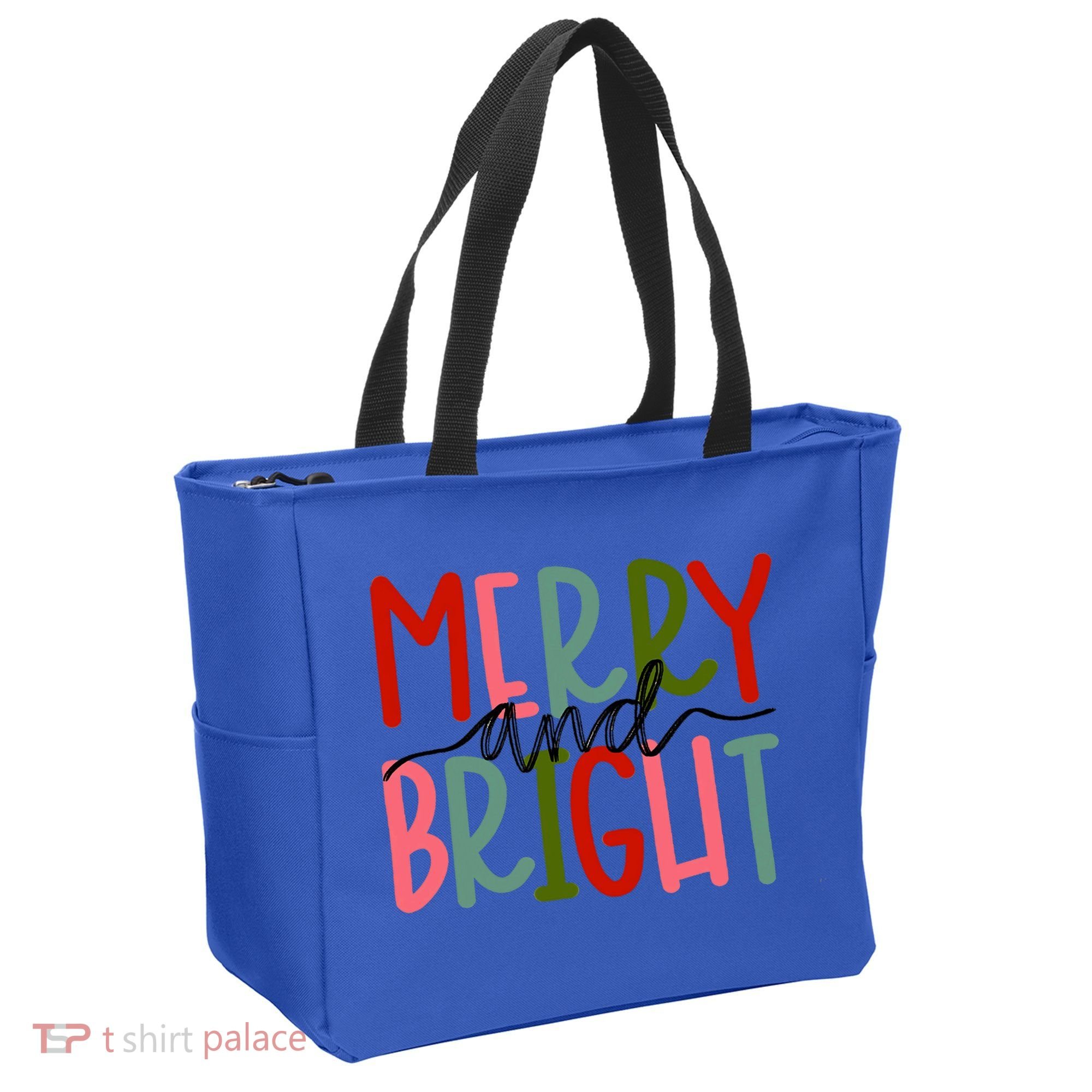 Merry And Bright Family Christmas Tote Bag