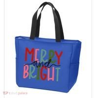 Merry And Bright Family Christmas Tote Bag thumb 3