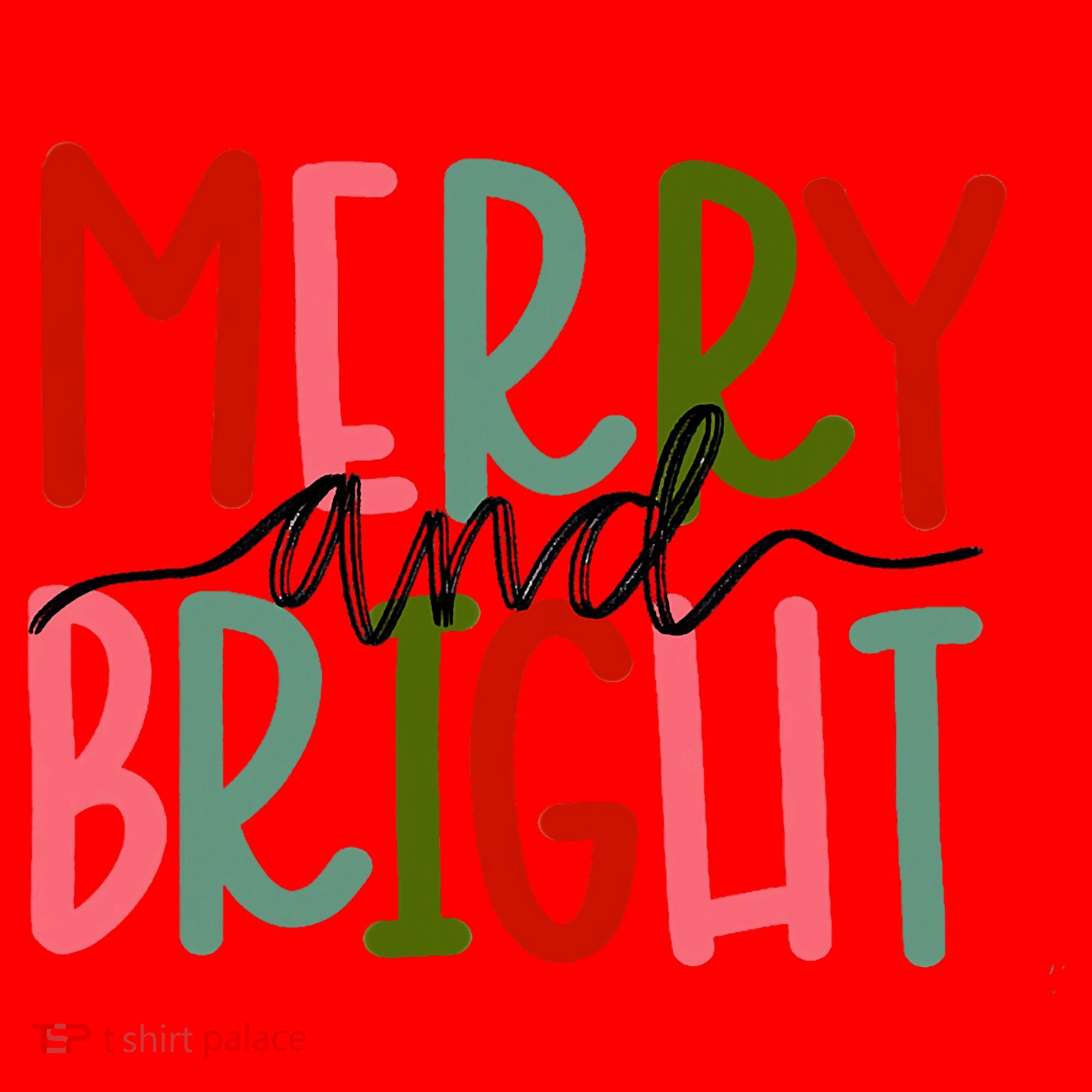 Merry And Bright Family Christmas Santa Hat