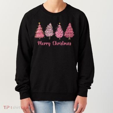 Merry And Bright Christmas Tree Christmas Tree Long Sleeve Women's Sweatshirt