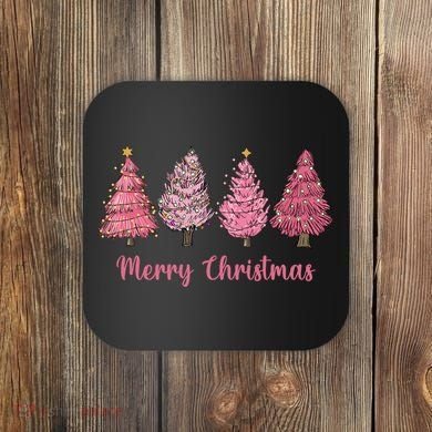 Merry And Bright Christmas Tree Christmas Tree Long Sleeve Coaster