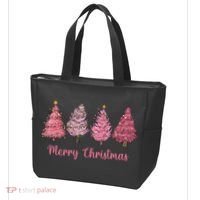 Merry And Bright Christmas Tree Christmas Tree Long Sleeve Tote Bag thumb 3
