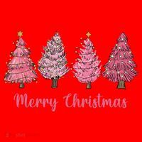 Merry And Bright Christmas Tree Christmas Tree Long Sleeve Santa Hat thumb 1
