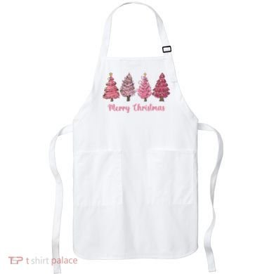 Merry And Bright Christmas Tree Christmas Tree Long Sleeve Apron