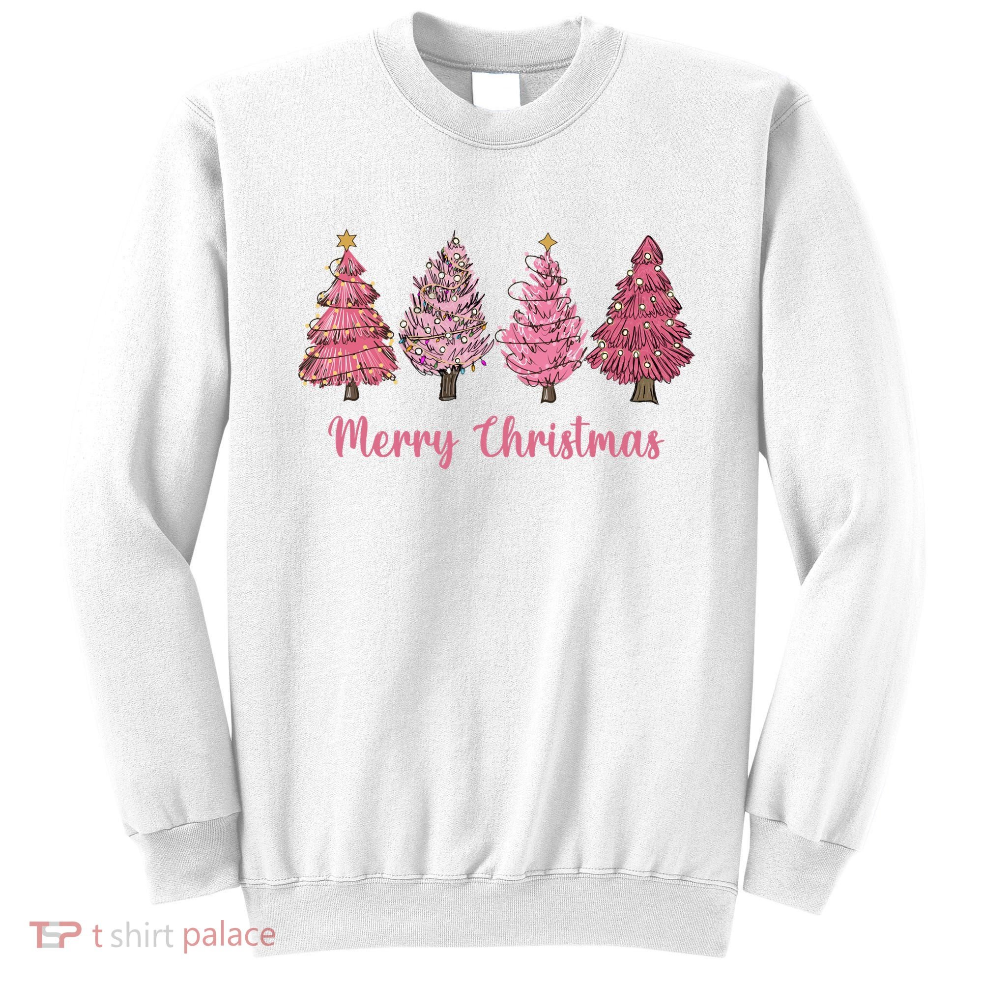 Merry And Bright Christmas Tree Christmas Tree Long Sleeve Sweatshirt