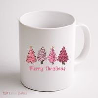 Merry And Bright Christmas Tree Christmas Tree Long Sleeve Coffee Mug thumb 1