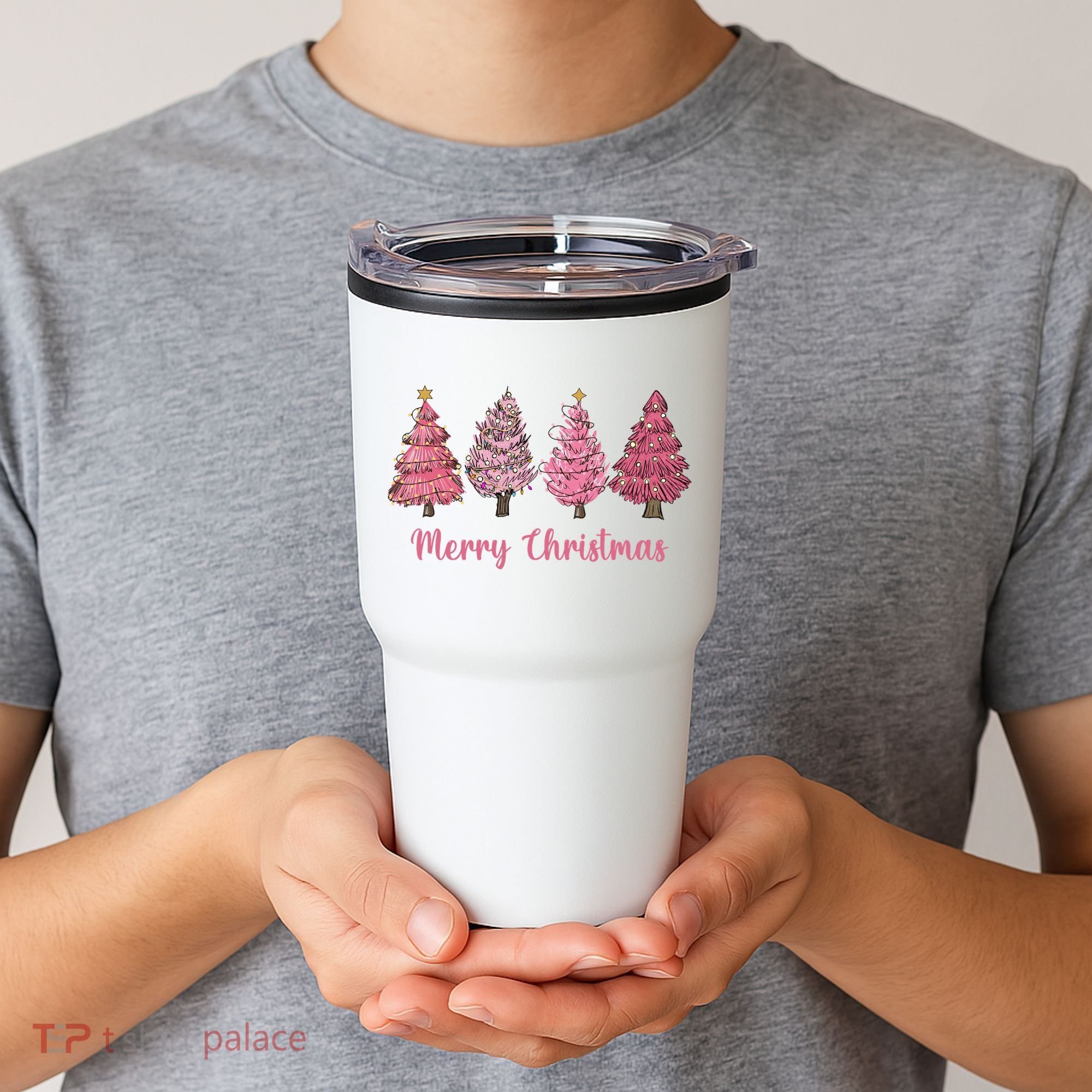 Merry And Bright Christmas Tree Christmas Tree Long Sleeve Tumbler