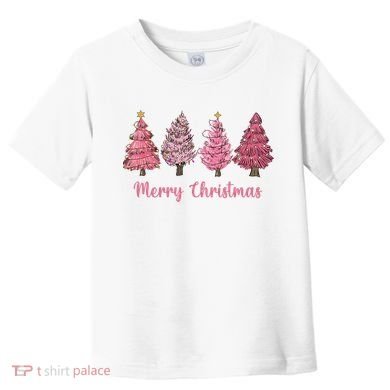 Merry And Bright Christmas Tree Christmas Tree Long Sleeve Toddler T-Shirt