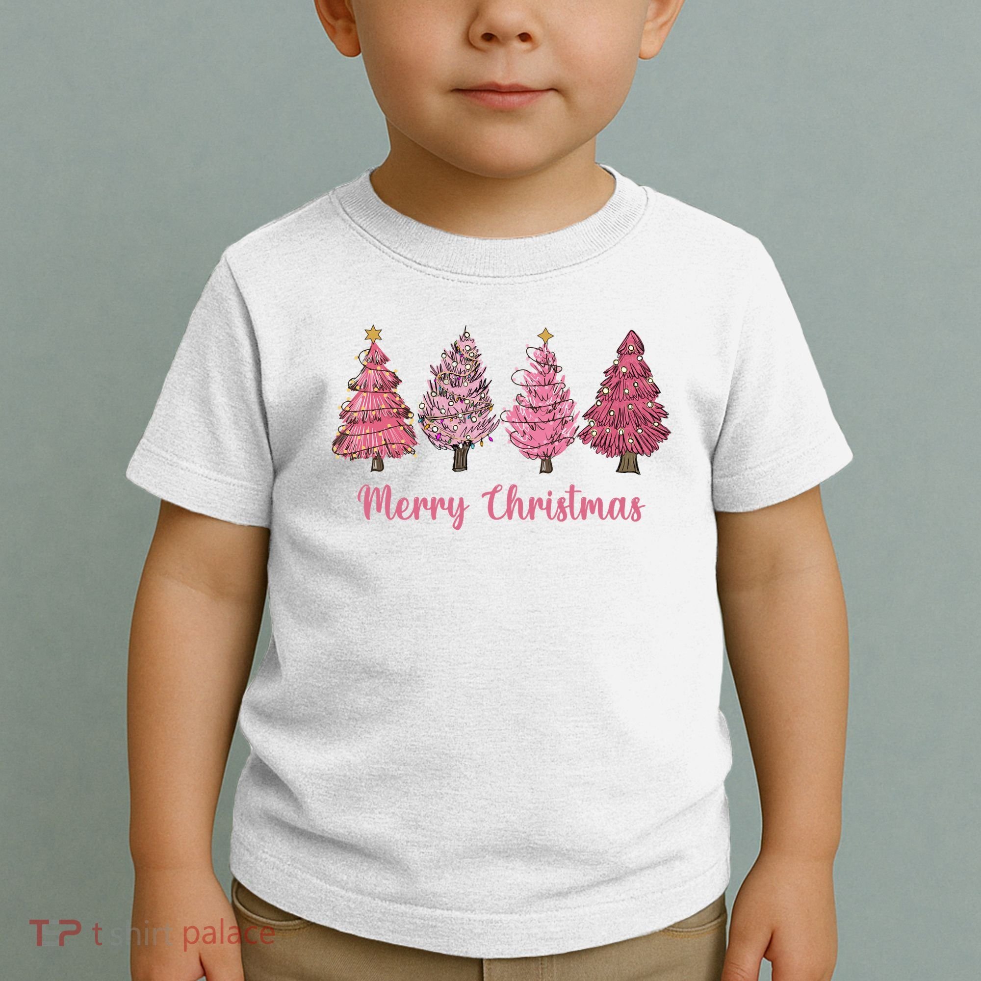 Merry And Bright Christmas Tree Christmas Tree Long Sleeve Toddler T-Shirt