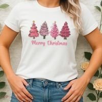 Merry And Bright Christmas Tree Christmas Tree Long Sleeve Women's T-Shirt thumb 2
